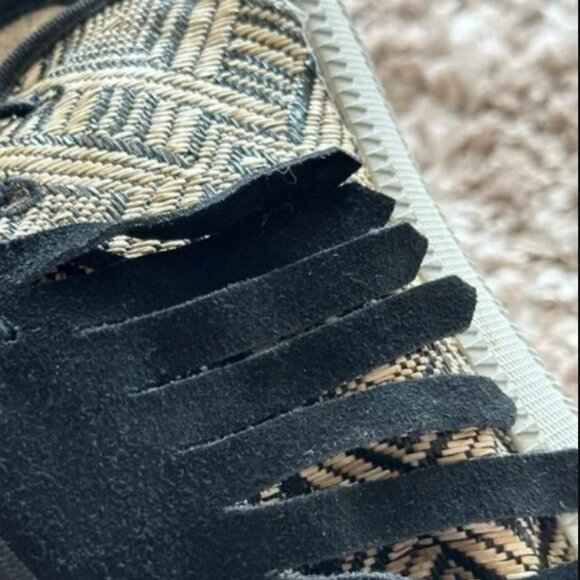 Mens Sz 10 Lace Up Fringed Black & Tan Athletic Shoes ANDROID HOMME MACH 2 - Picture 5 of 11